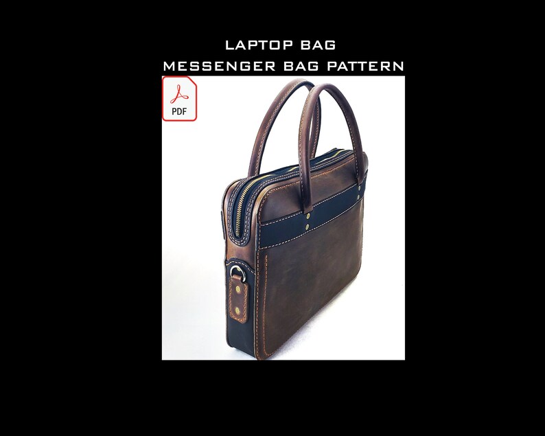 Leather Laptop Bag Pattern PDF Leather Pattern Leather Etsy