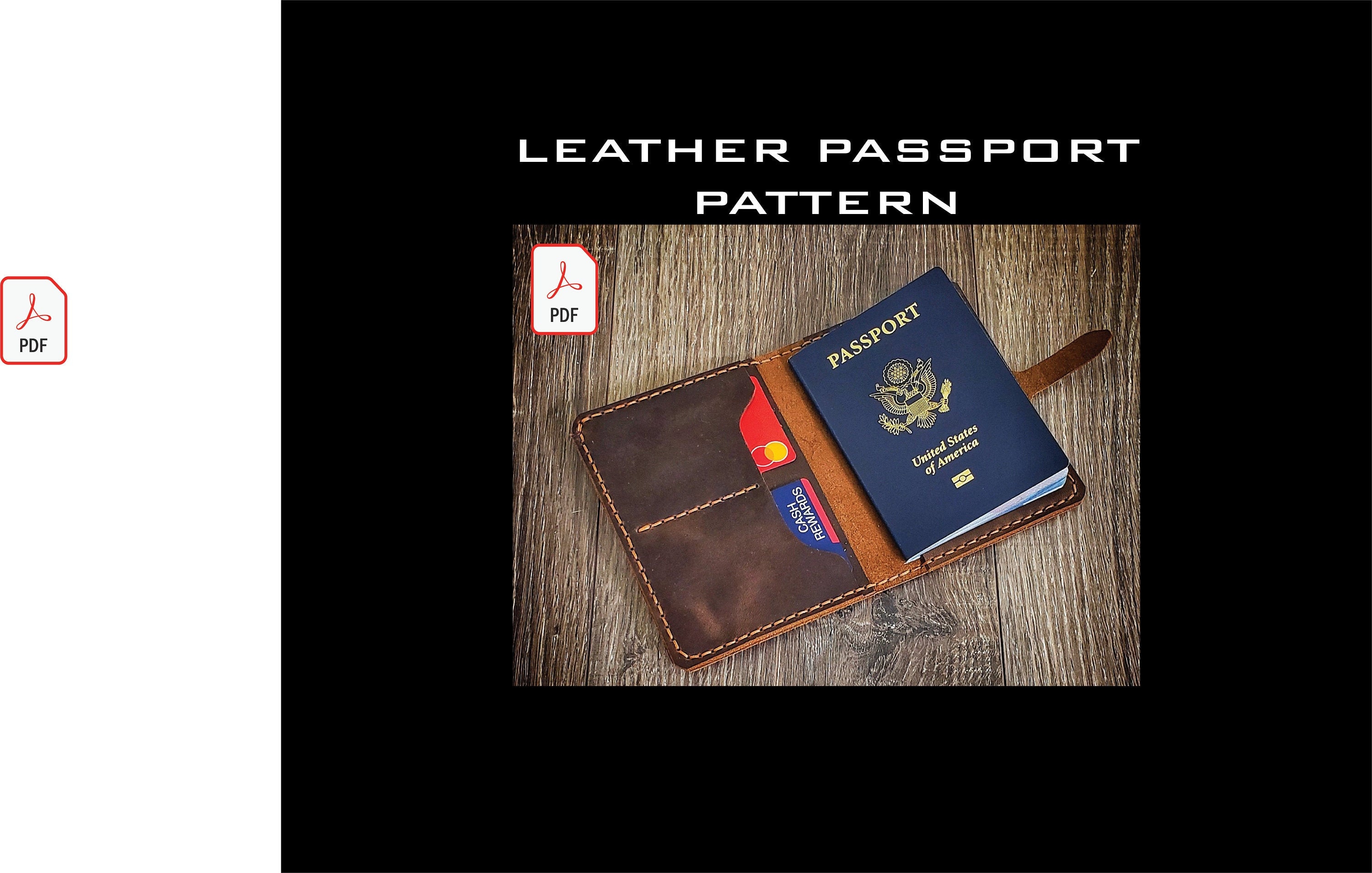 Leather Passport Pattern PDF Leather Pattern Leather DIY Etsy