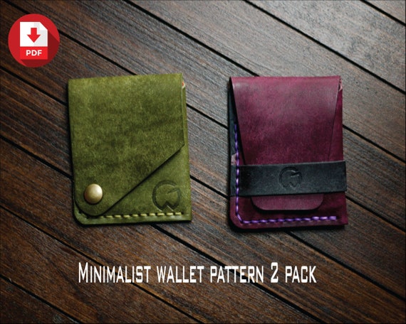 Leather Wallet Pattern Minimalist Wallet PDF Leather - Etsy