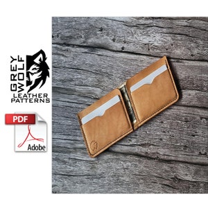 Patrón de billetera de cuero Cash Bifold - billetera minimalista PDF - Patrón de cuero - BRICOLAJE de cuero - Plantilla de cuero - PDF de cuero - billetera para hombre