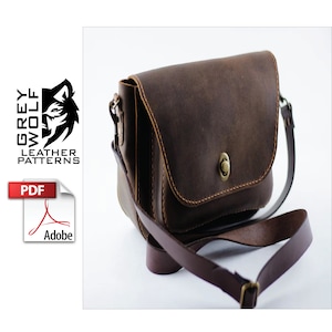 Leather Purse Pattern - Pdf Download - Leather Pattern - Leather DIY - Leather Template - Leather PDF - Bag Pattern - Purse - Pattern - PDF