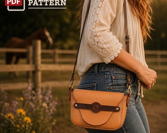 Simple Purse Pattern - Pdf Download - Leather Pattern - DIY - Leather Template - Purse - tote - pattern - Leader PDF - Purse pattern