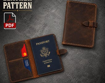 Leather Passport Holder Pattern – Passport Template (PDF)