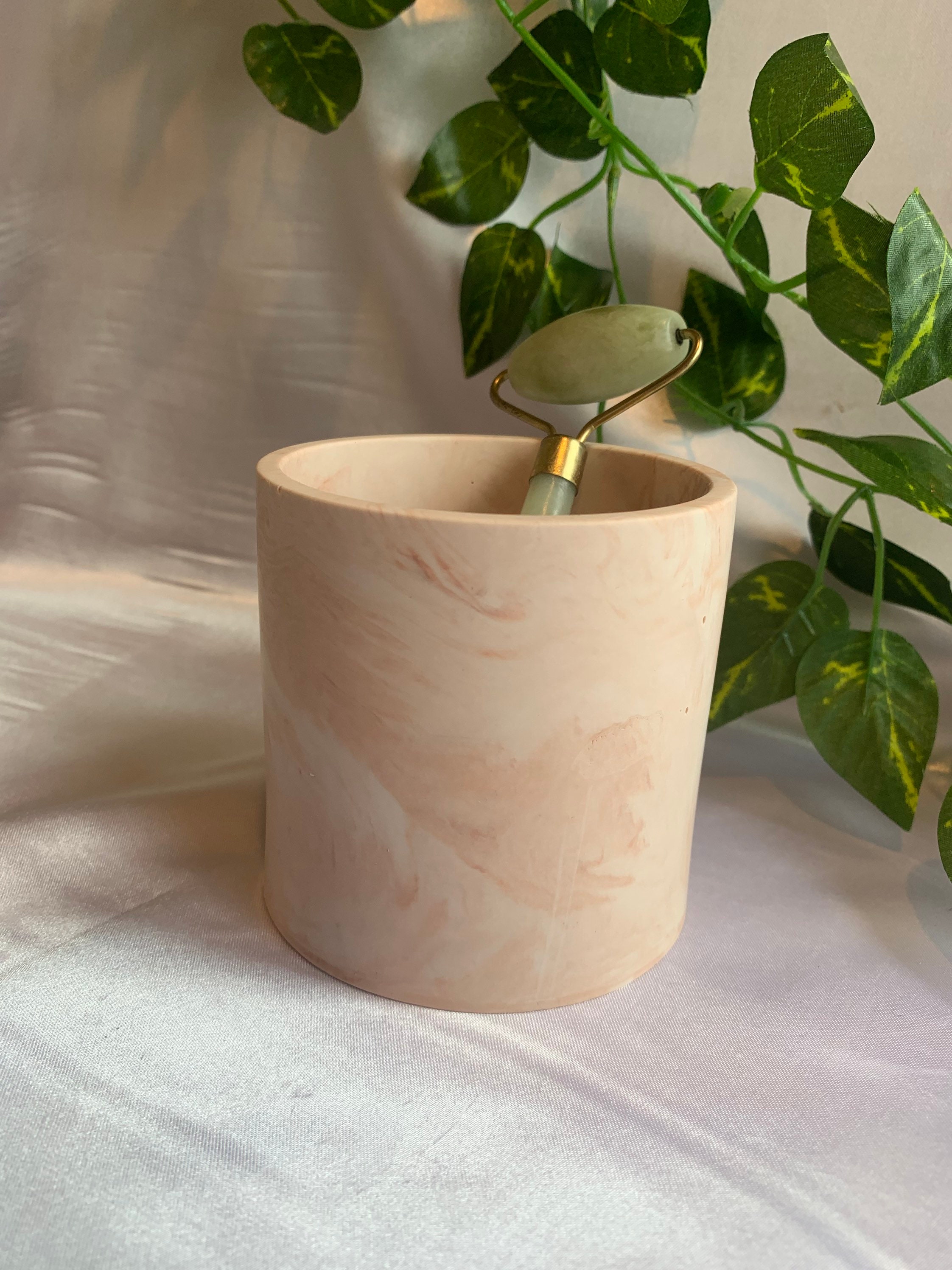 Terracotta Marble Toothbrush Holder Makeup Brush Pot Pen Etsy UK