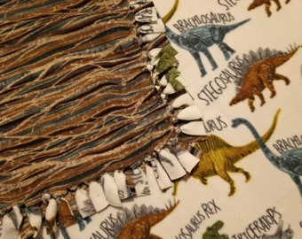 Details about Dinosaurs Handmade Fleece Tie-Blanket Child Size Details about Dinosaurs Handmade Fleece Tie-Blanket Child Size