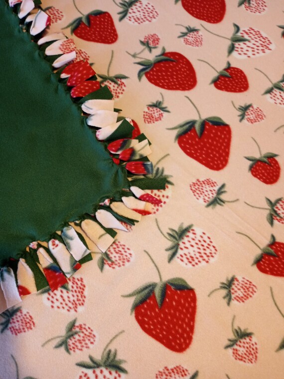 Strawberry fleece blanket sale