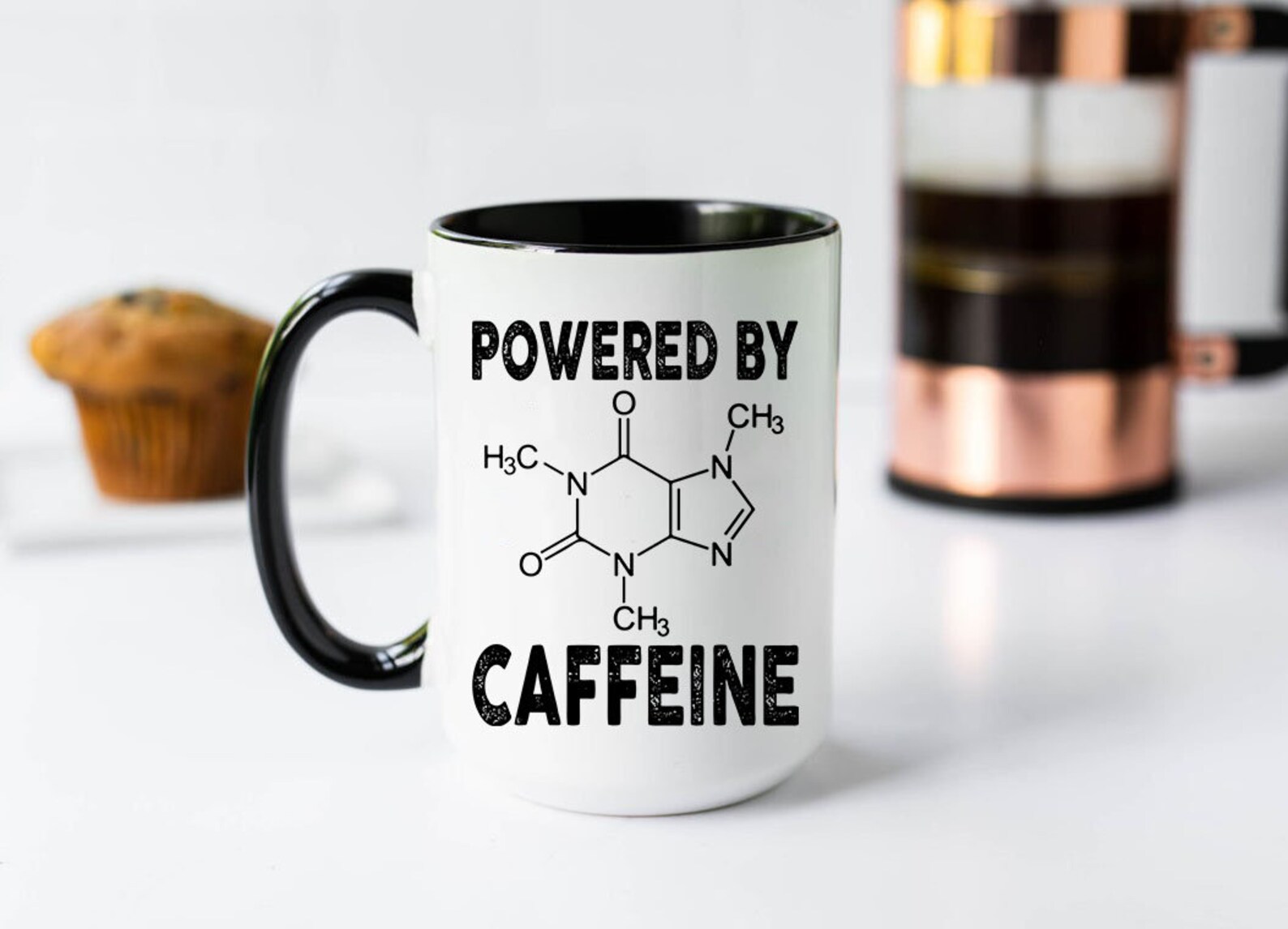 Science Gift funny Science mug Powered by Caffeine Mug Etsy