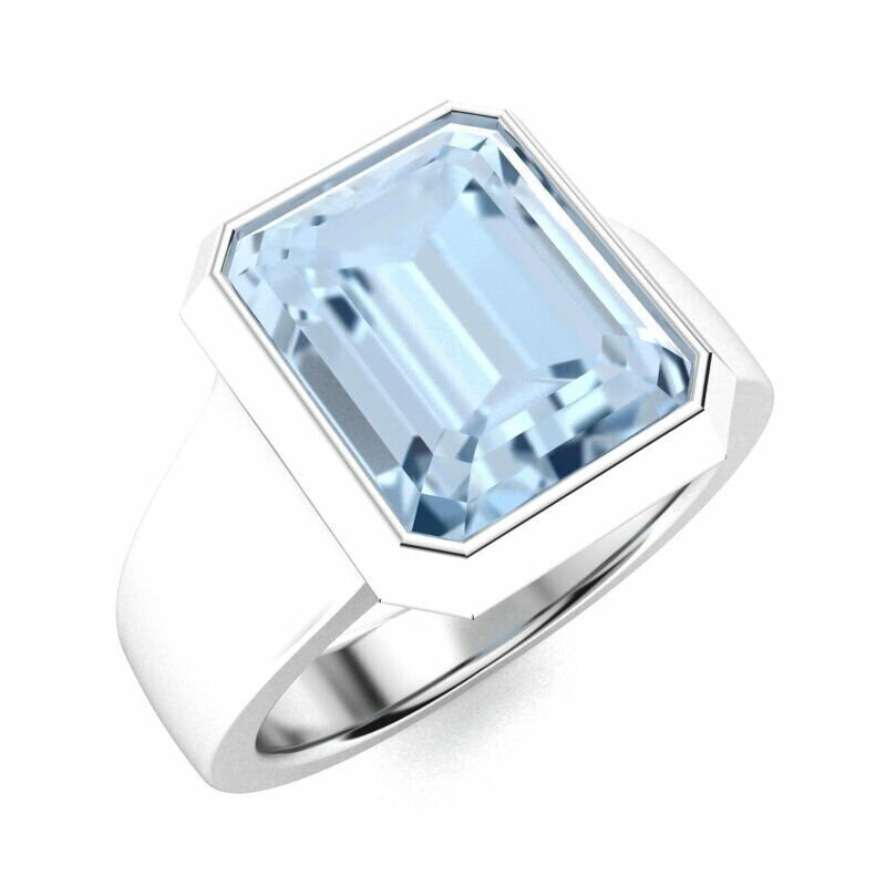 Aquamarine Mens Ring, Aquamarine Mens Ring, Silver Mens Ring, Gift for Him,  Signet Aquamarine Ring, Modern Minimalist Men Rings, Gift - Etsy