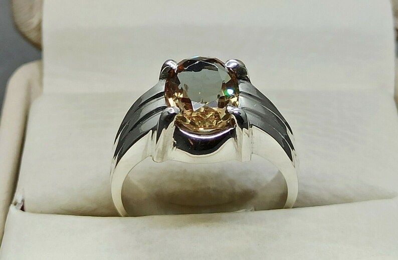 Alexandrite Ring Sterling Silver 925 Handmade Color Changing Gemstone Mens RingAntique Style Large Mens Ring For Engagement /& Weeding
