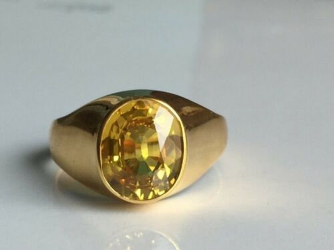 Blue Sapphire Gold Ring (Design A4) | GemPundit