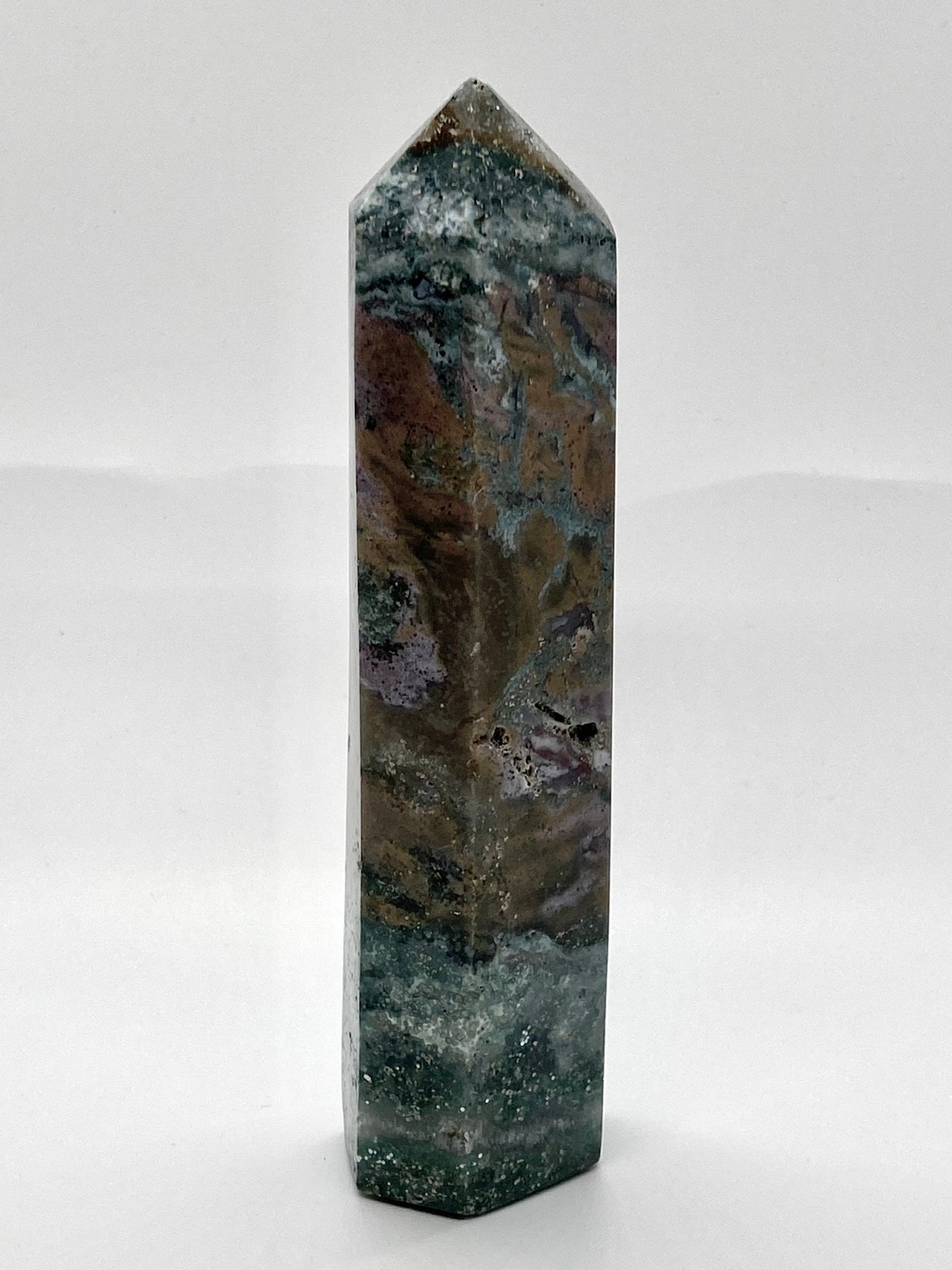 Green and Brown Ocean Jasper Tower Etsy