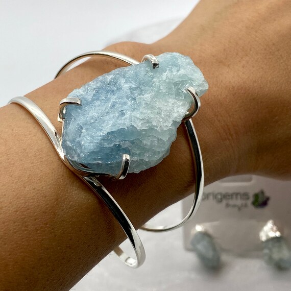 Aquamarine Accessories Set Silver B (Bracelet and… - image 2