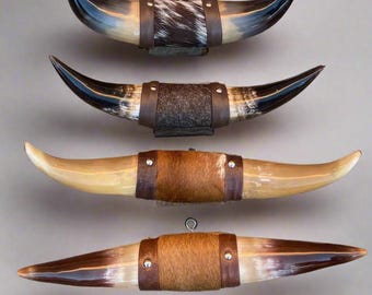 Steer horns 2'5" - 2'11" mounted LONGHORN BULL cow cattle horns (1 only)