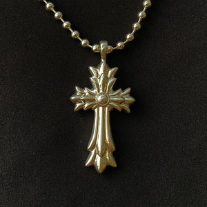 Chrome Hearts Inspired Silver Cross Pendant Necklace Men Women Etsy Chrome Hearts Inspired Silver Cross Pendant Necklace Men Women Etsy