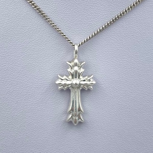 Zilveren ketting met dubbele kruishanger | Chromen kruiskettingen | Cadeaus voor mannen en vrouwen | Handgemaakte 925 sterling zilveren heren damessieraden
