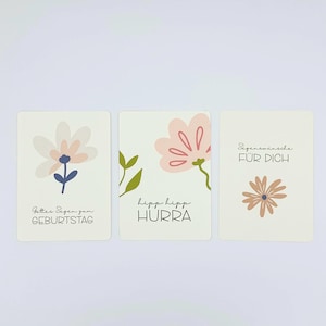 Lot de 3 cartes d'anniversaire chrétiennes | bénédictions | anniversaire | amitié | à la vôtre | joie | Félicitations