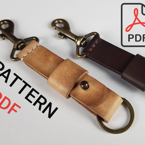 Leather Key Chain Pdf Pattern Diy Leather Key Chain A4 Etsy