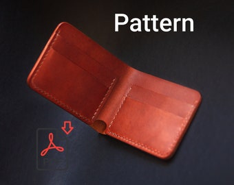 Pattern bifold wallets - template leather wallet - PDF Files