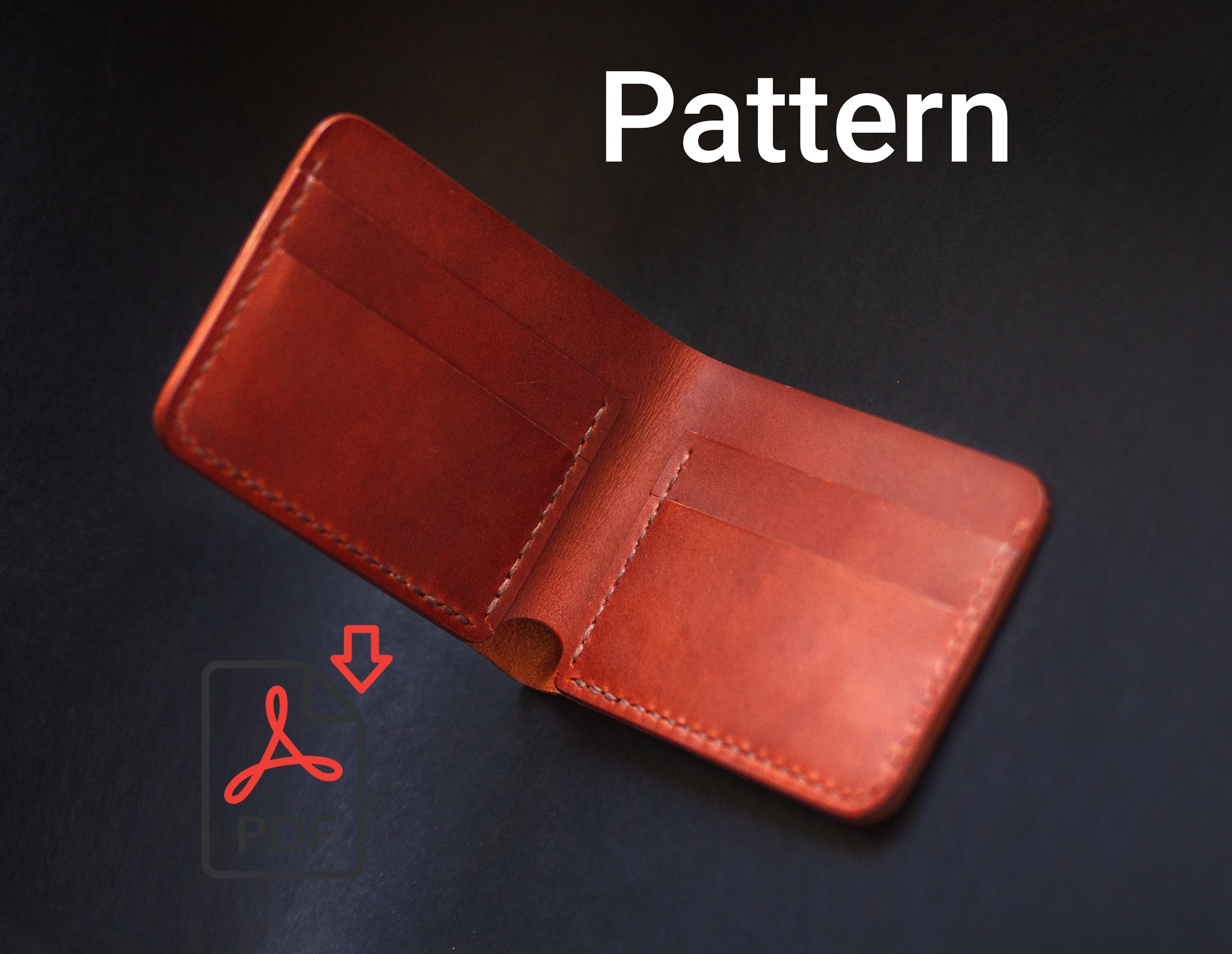 Pattern bifold wallets template leather wallet PDF Files Etsy Pattern bifold wallets template leather wallet PDF Files Etsy