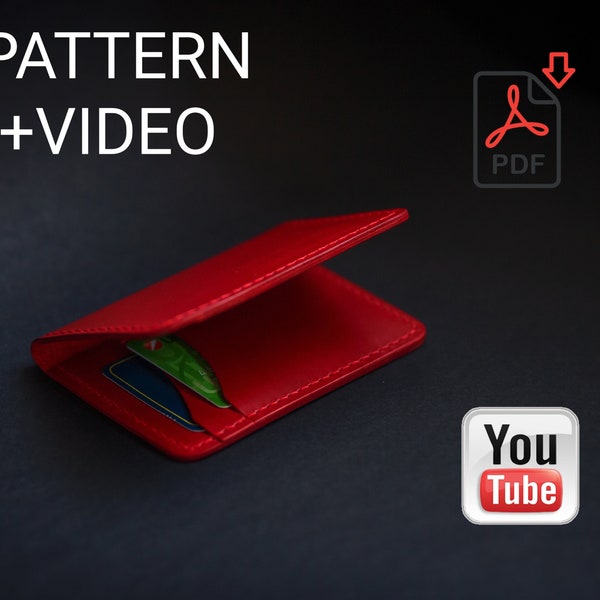 Leather Card Holder Pattern/ Leather Patterns/Leather Wallet pattern