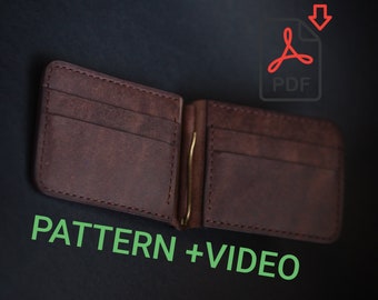 Leather Wallet Pattern/DIY/leather money clip pdf