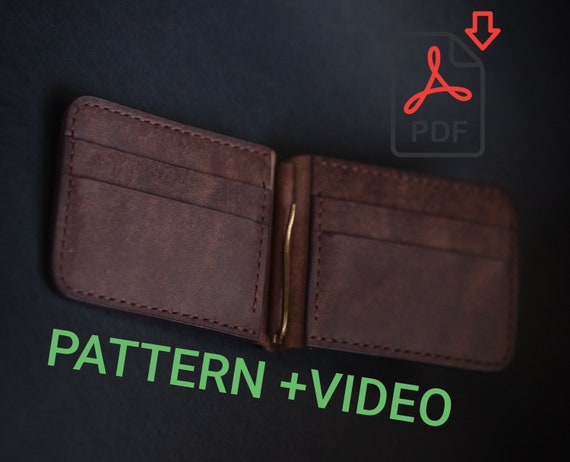 Leather Wallet Pattern/DIY/leather money clip pdf