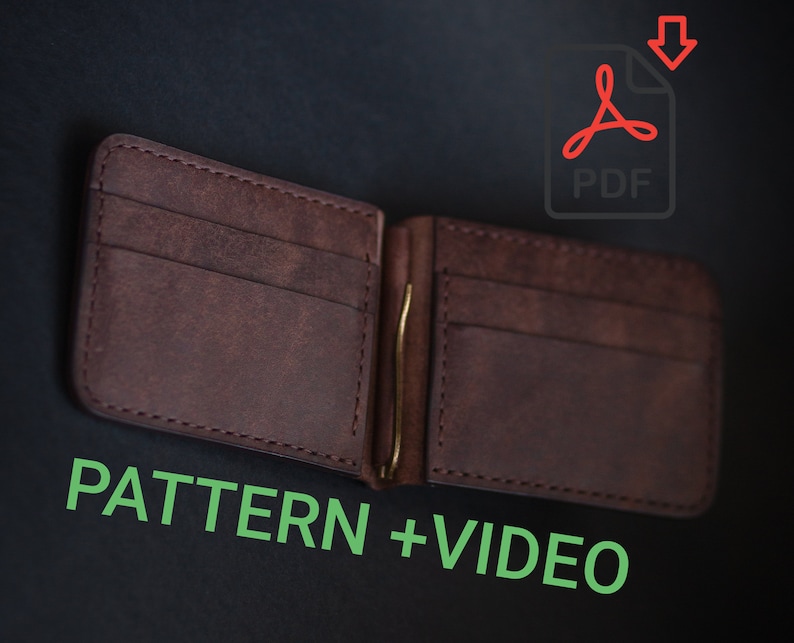 Leather Wallet Pattern/diy/leather Money Clip Pdf - Etsy