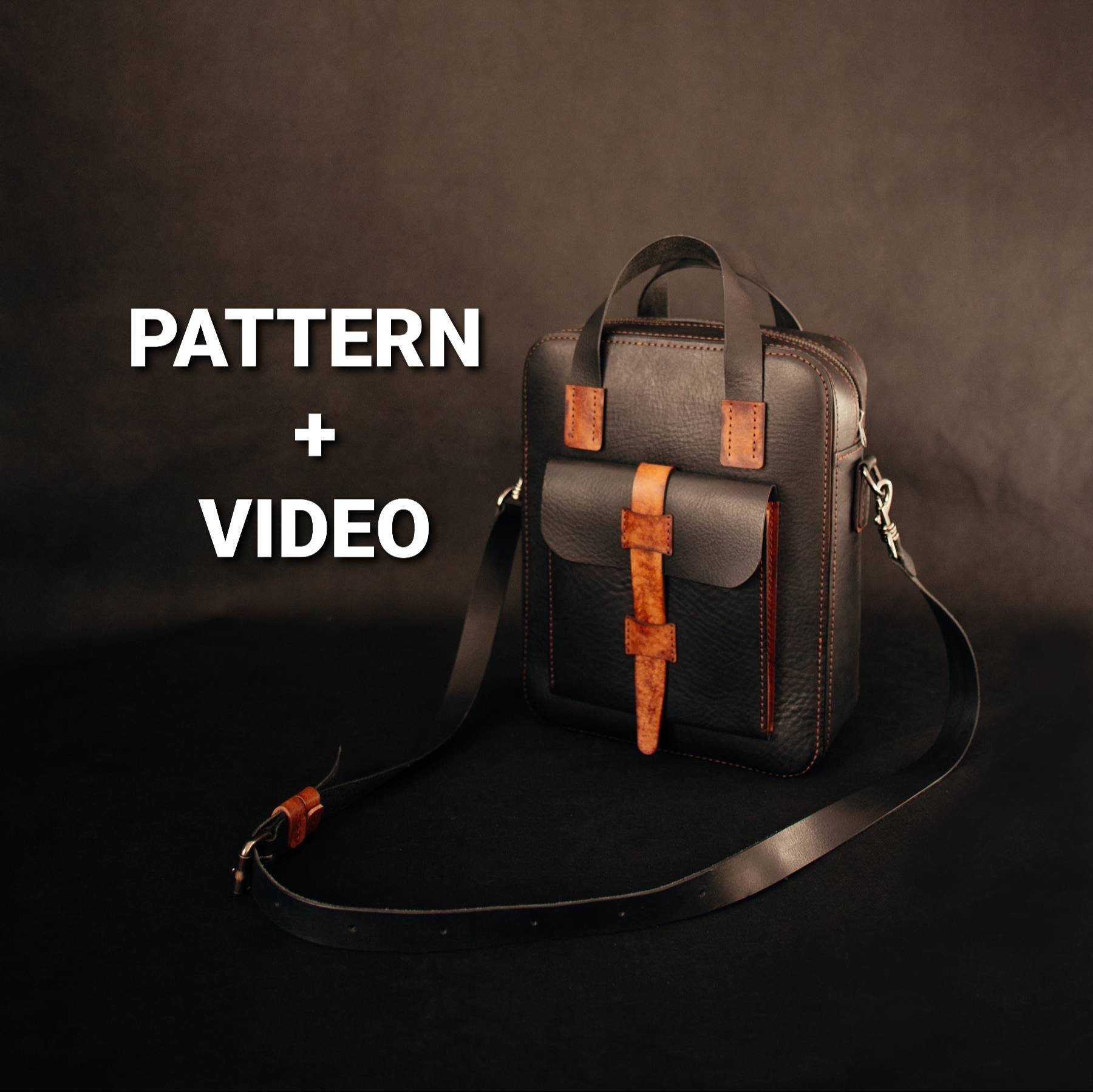 Leather Shoulder Bag pattern/leather bag patterns Etsy