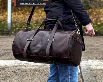 Molde para Bolsa de Ginástica em Couro: Bolsa Esportiva de Viagem (PDF)