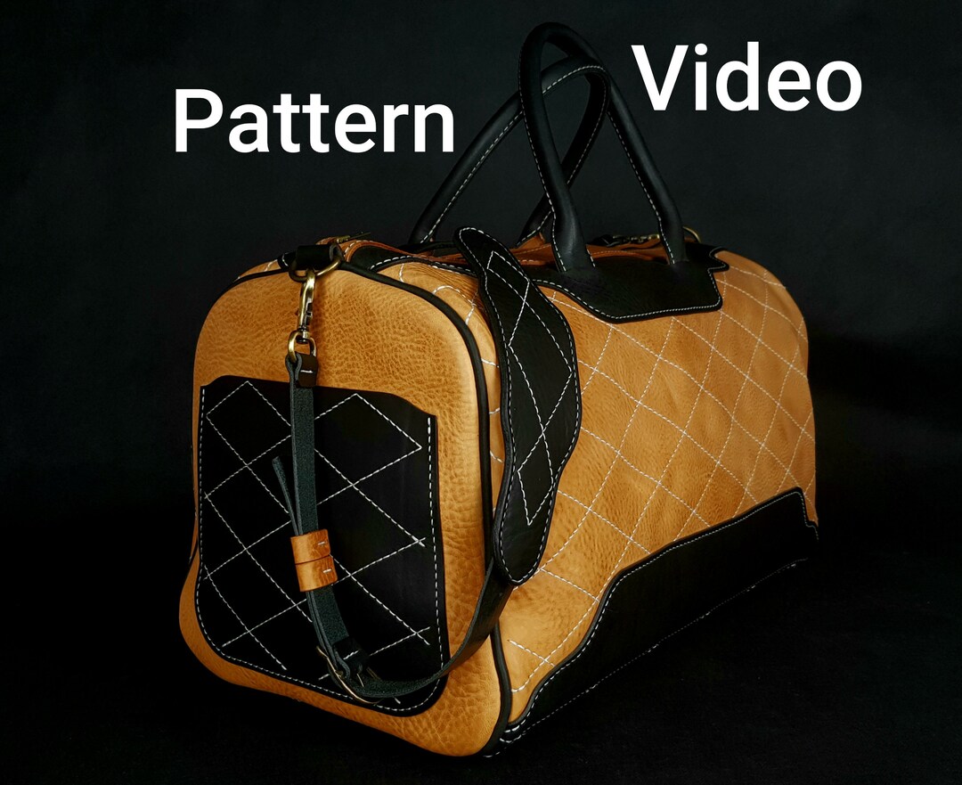 Duffel Bag Pattern/leather PDF Pattern/leather DIY/ Weekender Bag