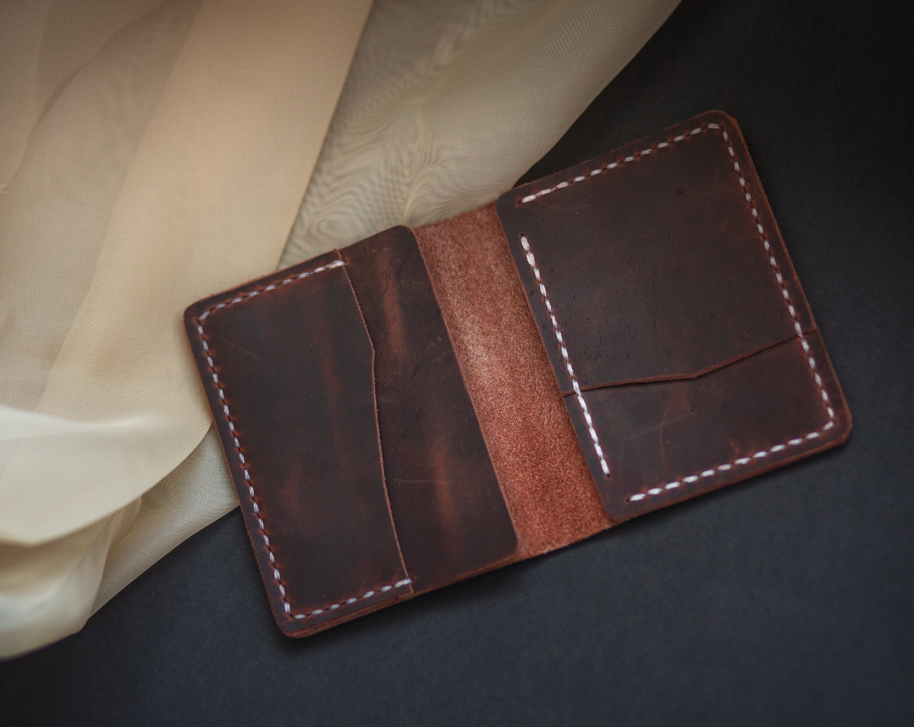 Leather minimalist wallet Pattern/pdf - Etsy España