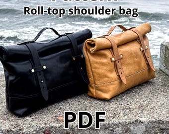 Roll-Top Leather Messenger Bag Pattern (PDF)