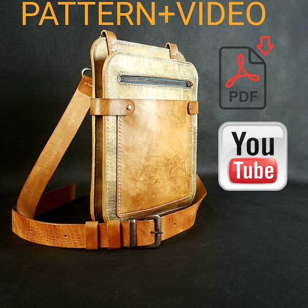 Leather Bag Pattern / Leather Pdf /Leather Patterns/ Messenger Men's Bag Pattern