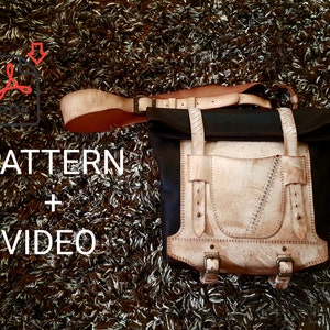 Leather messenger bag pattern/bag pattern PDF