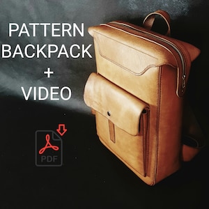 Leather Backpack Pattern/ Leather DIY/ Leather Patterns/Leather Pdf Template