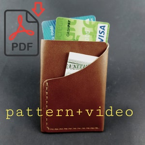 Minimalistisches Leder-Kartenhaltermuster / schlanke Brieftasche