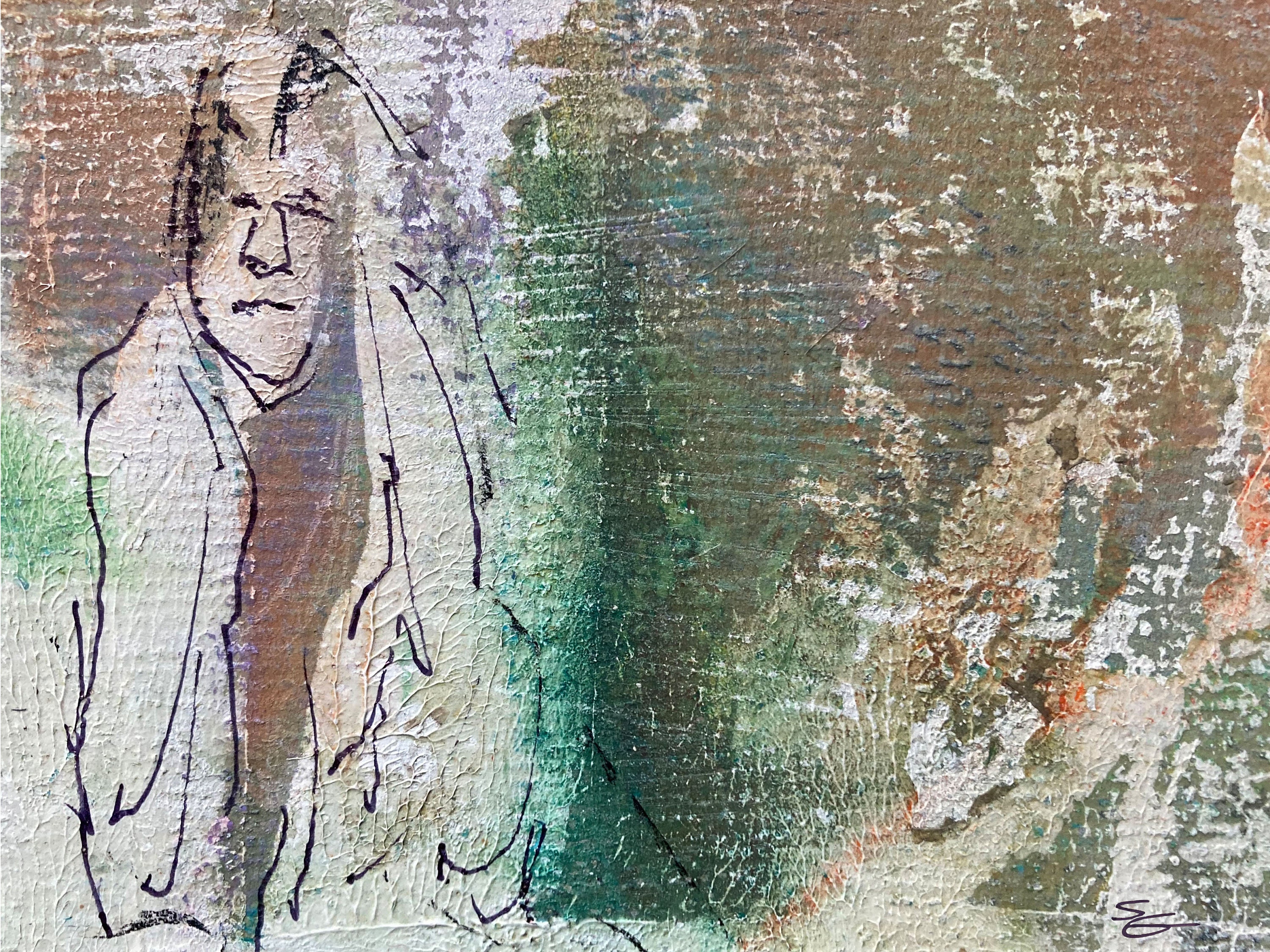 Abstract Modern Art, Man in Abstract Art, Abstract Self-portrait - Etsy