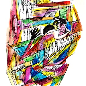 Impressionist Piano | Wild Jazz Piano |  Abstract Jazz Piano Player | Impressionist Jazz Piano | Abstract Jazz Piano Art
