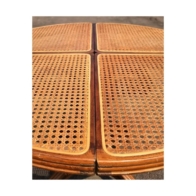 1960s Extremly Rare Dining Table With Cane Top by Mundus // Vintage