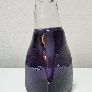 Mid Century Modern Purple Murano Glass Vase // Vintage Murano Vase // Made in Italy in 1970s