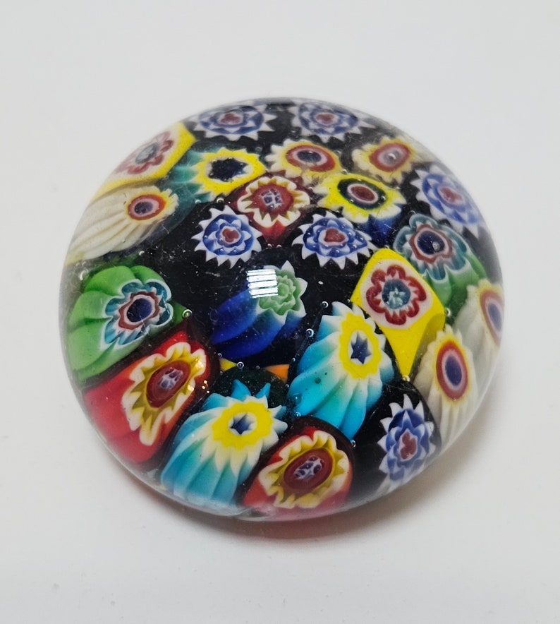 Set of 5 Millefiori Paper Weights // Murano Glass Paperweight // Murano Millefiori // Made in Italy in 1970s image 3