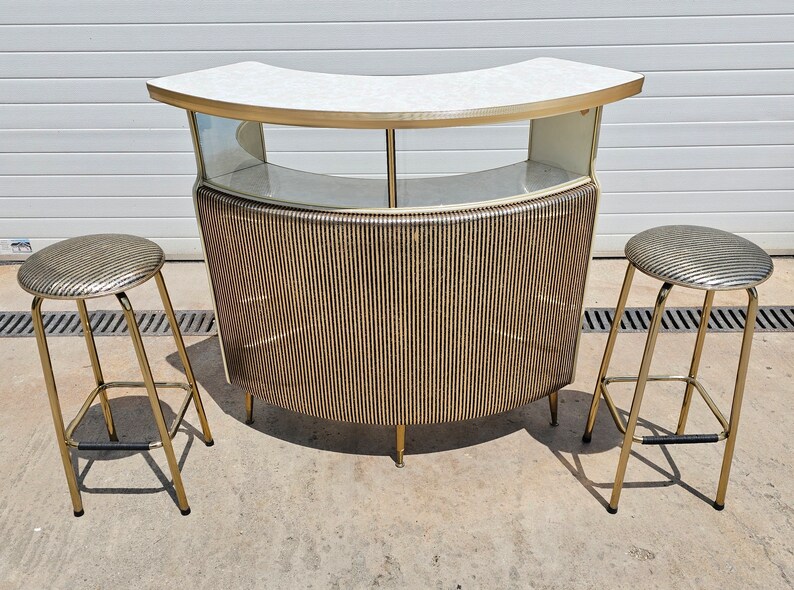 Extremely Rare Mid Century Modern Home Cocktail Bar With Bar Etsy