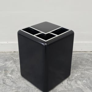 Space Age Umbrella Stand painted black // Made in Italy in 1970s