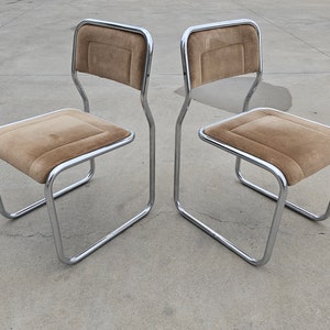 1 of 2 Bauhaus Cantilever Dining Chairs // Bauhaus Chairs // Made in Italy in 1960s