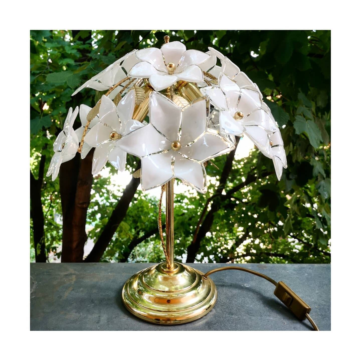 Murano Glass Flower Lamp // Murano Glass Flowers // Murano Etsy