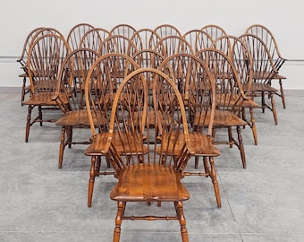 Set 6 Dining Chairs Thomasville Country Fiddleback Spindles Craftsman French Windsor Farm Cabin Duxbury Colonial Regency SIX Sim Ethan Allen Etsy Australia