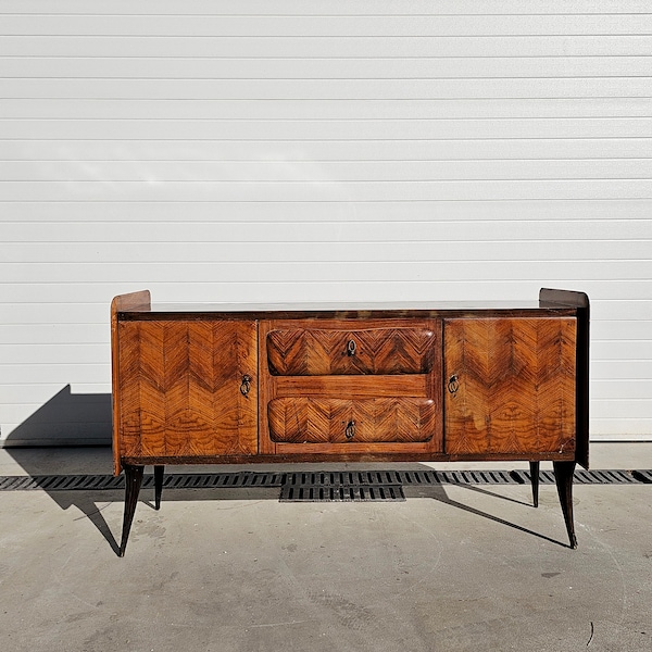 Mid Century Modern Rosewood Sideboard done in style of Ico Parisi // Made in Italy in 1950s