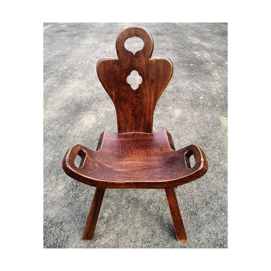 1900s Antique Spanish Birthing Chair With 4 Legs // Solid Wood Etsy