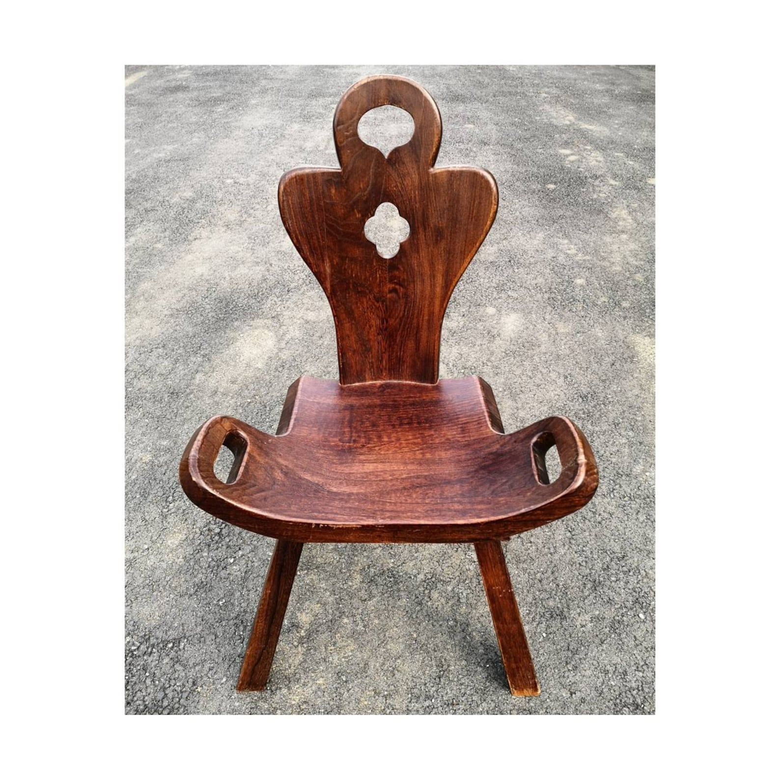 1900s Antique Spanish Birthing Chair With 4 Legs // Solid Wood Etsy