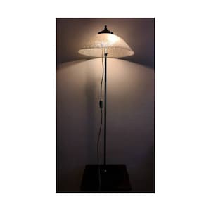 Mid Century Modern Murano Glass Floor Lamp // Tall Murano Glass Lamp // Iced Murano Glass Lamp // Made in Italy in 1970s